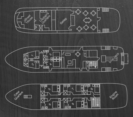 Truk Lagoon ship floorplan
